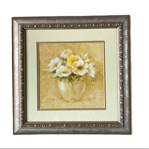 Kohl’s Vintage Style Framed Matted Floral Vase Wall Decor 8x8